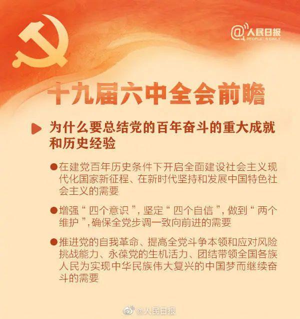 敲黑板！十九屆六中全會知識點來了